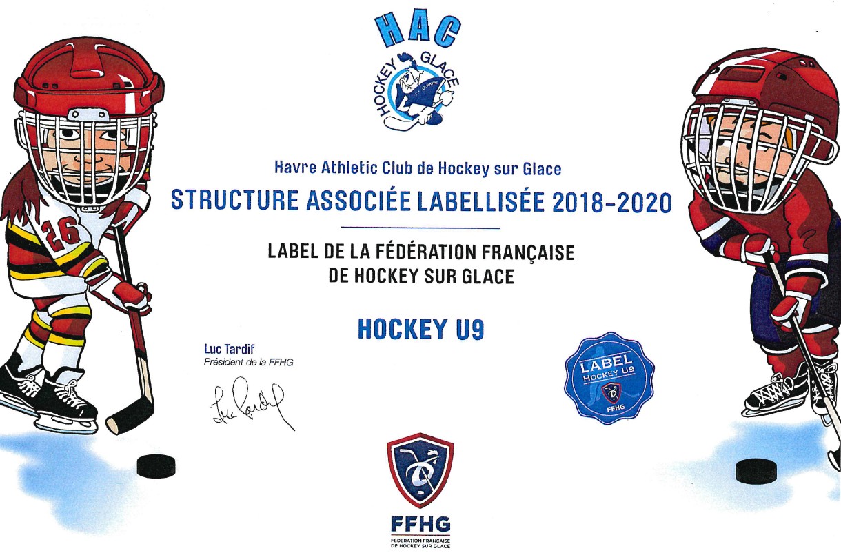 Le HAC Hockey sur glace, structure associée labellisée 2018-2020